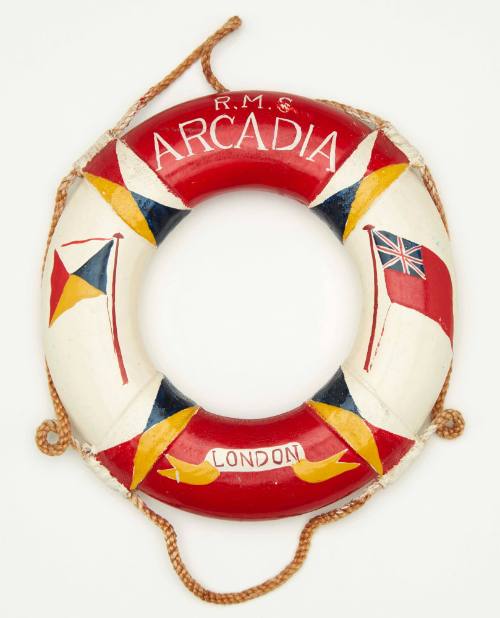 RMS ARCADIA souvenir miniature lifebuoy