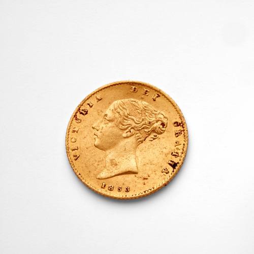 Queen Victoria half sovereign, 1853