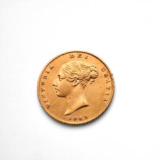 Queen Victoria half sovereign, 1853