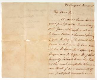 Fanny Bligh's letter to George Suttor