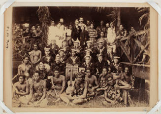 Robert Louis Stevenson's party, including the band of HMS KATOOMBA