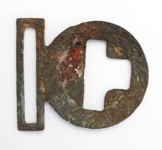 Buckle recovered from the wreck of the DUNBAR