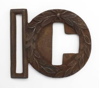 Buckle recovered from the wreck of the DUNBAR