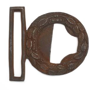 Buckle recovered from the wreck of the DUNBAR