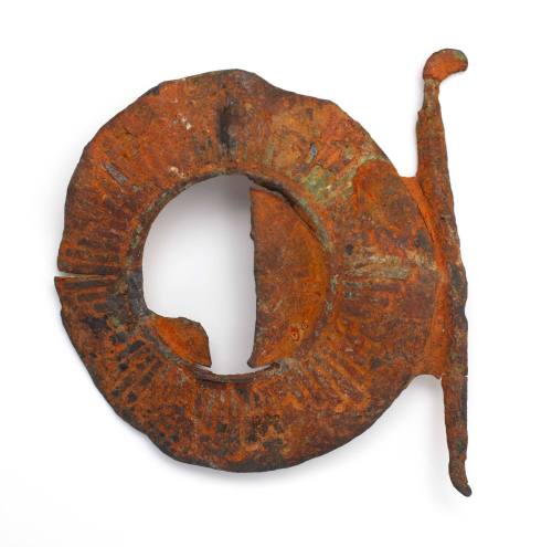 Buckle recovered from the wreck of the DUNBAR