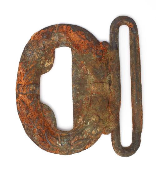 Buckle recovered from the wreck of the DUNBAR