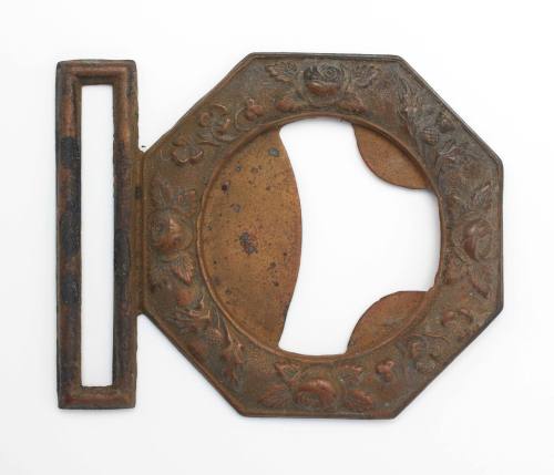 Buckle recovered from the wreck of the DUNBAR