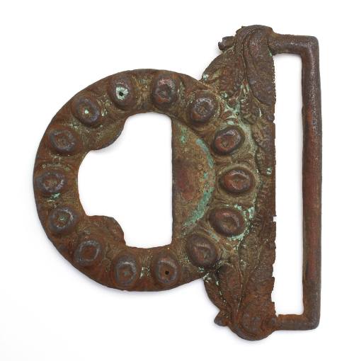 Buckle recovered from the wreck of the DUNBAR