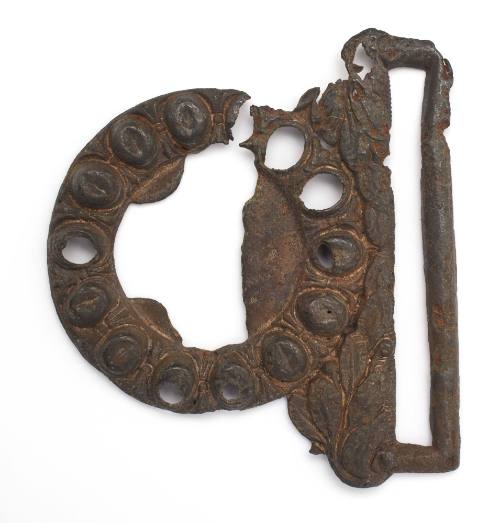 Buckle recovered from the wreck of the DUNBAR