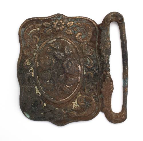 Buckle recovered from the wreck of the DUNBAR