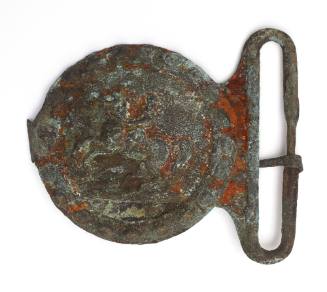 Buckle recovered from the wreck of the DUNBAR