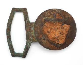 Buckle recovered from the wreck of the DUNBAR