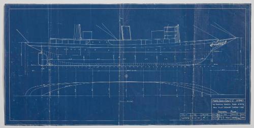 The Maritime Services Board of NSW new Pilot Steamer CAPTAIN COOK. Docking Plan. Ship 46