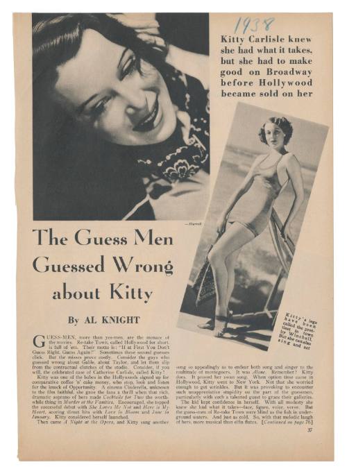 The Guess Men Guessed Wrong about Kitty