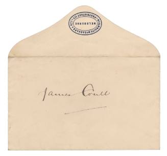 Envelope stamped ‘McIlwraith, McEacharn & Co Proprietary Ltd Melbourne’ addressed to James Coull
