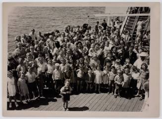 Immigrants aboard a ship going to Australia