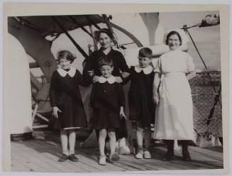 The Guiditta family and Sister Ellis on board the ESPERANCE BAY