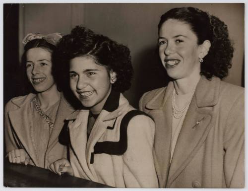 Jessie and Carry Borg and Mary Vella aboard the STRATHNAVER