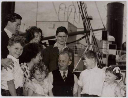 Stephens family on board the EMPIRE BRENT