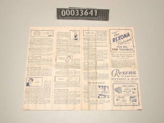 Leaflet outlining the Rexona treatment from the medicine chest of the SAMUEL PLIMSOLL