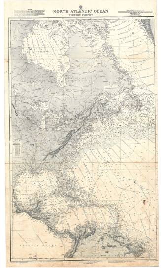 Nautical Chart of the Western Portion of the North Atlantic Ocean