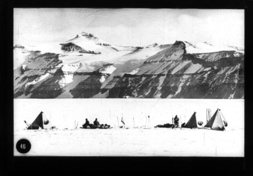 The South Pole party camp under the Wild Mountains