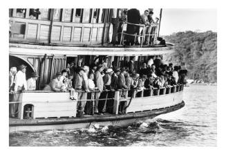 Spectators on ferry KAREELA