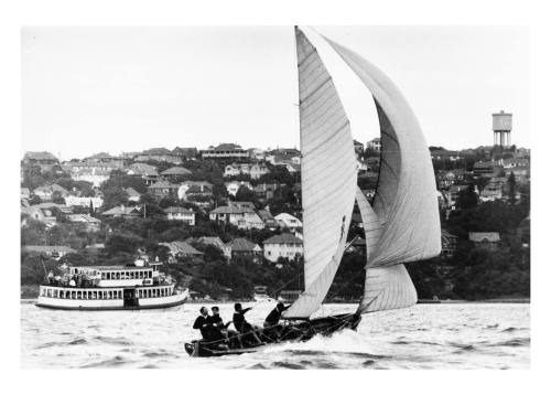 18-foot skiff CAN CAN at Rose Bay