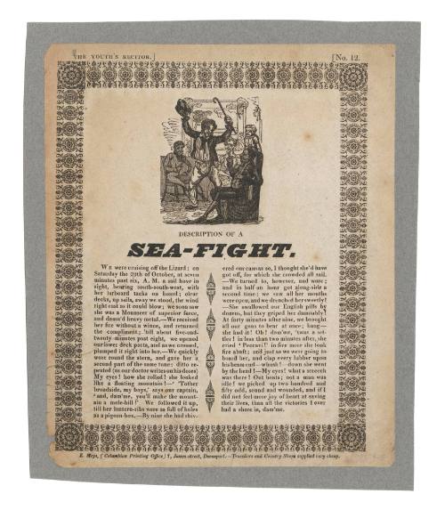 Broadsheet ballad titled 'Description of a Sea-Fight'.