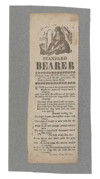 Broadsheet ballad titled 'Standard Bearer'.