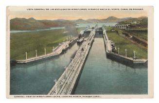 General view of Miraflores Locks, looking north, Panama Canal