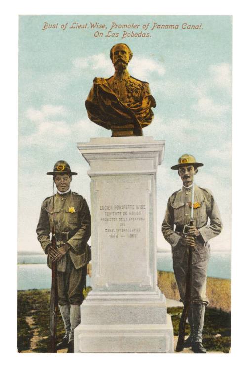 Bust of Lieut. Wise, promoter of Panama Canal. On Las Bobedas.