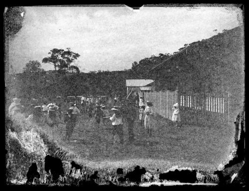 Children in playing on a grassed area