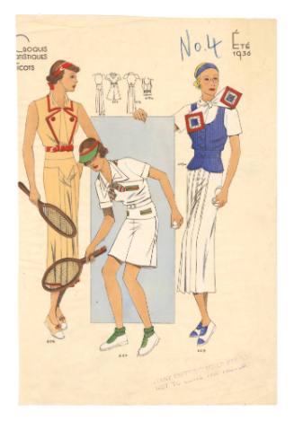 Hand coloured designs for female leisurewear