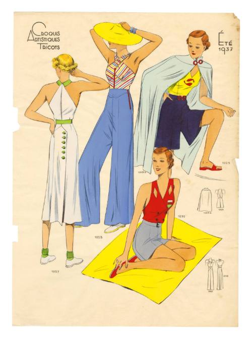 Hand coloured designs for female leisurewear