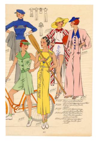 Hand coloured designs for female leisurewear