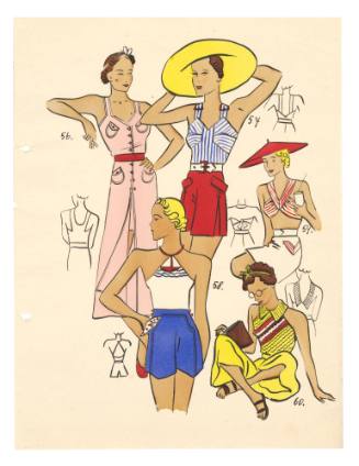 Coloured designs for female leisure wear