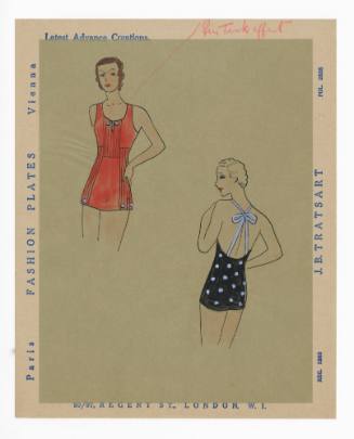 Hand coloured swimwear design