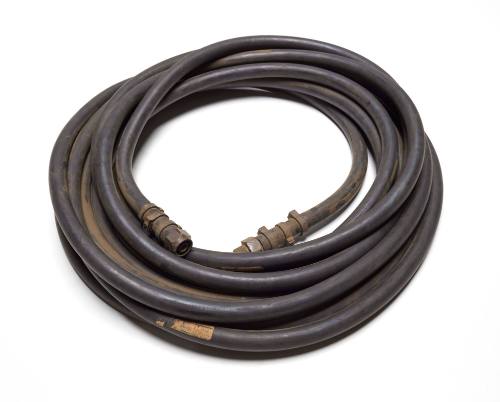 Diver's air hose with metal fittings