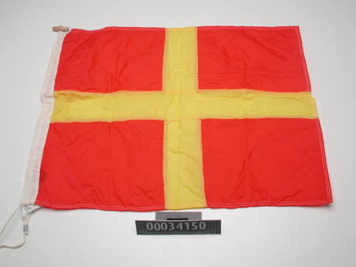 International signal flag for " R " from  BLACKMORES FIRST LADY