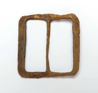 Square brass buckle from the wreck of the BATAVIA