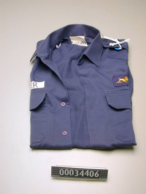 NAVY BLUE UNIFORM SHIRT WITH SUBMARINERS CLOTH BADGE