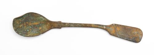 Mustard spoon recovered from the wreck of the DUNBAR