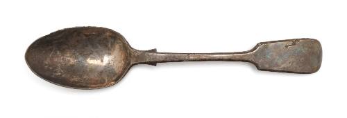 Dessert spoon recovered from the wreck of the DUNBAR