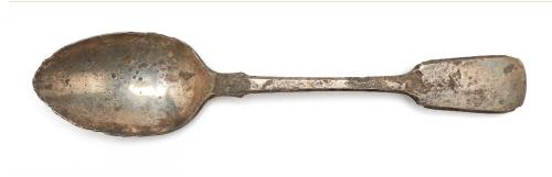 Dessert spoon recovered from the wreck of the DUNBAR