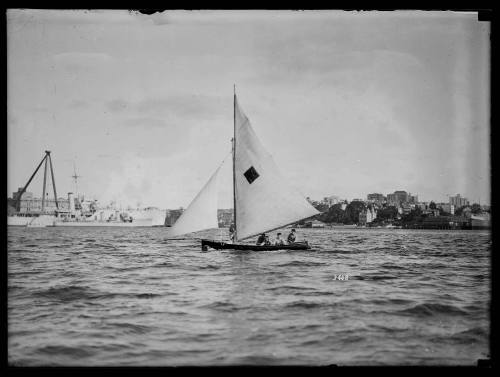 Sloop at Cockatoo Island, inscribed3408