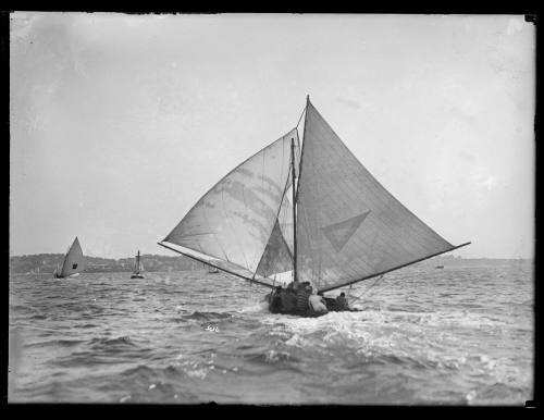 18-foot skiffs on Sydney Harbour, inscribed 5016