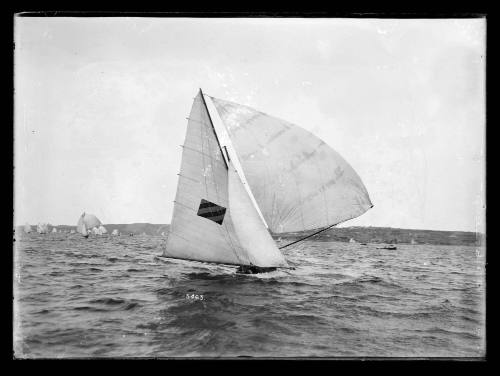 possibly a 16'-foot skiff on Sydney Harbour, inscribed 5463