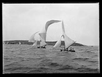 Possibly 12'or 14' skiffs on Sydney Harbour , inscribed 5467