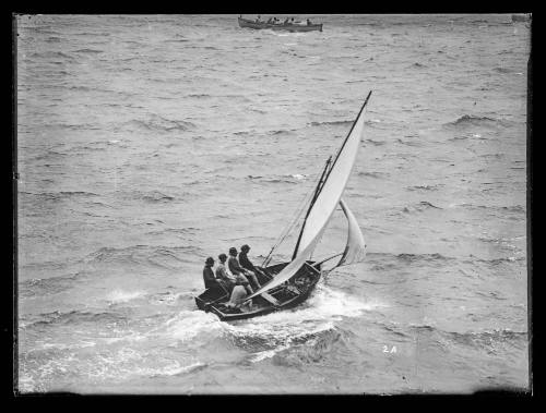 12 or 14 foot skiff on Sydney Harbour, inscribed 2 A